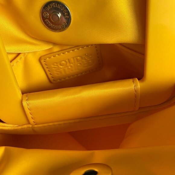 Solid&Striped Mini Summer Tote Yellow White NWOT - Picture 10 of 12